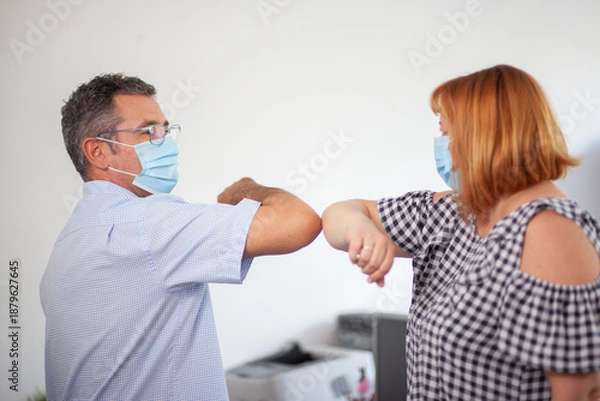 Obraz Accountant Consulting Client in Office