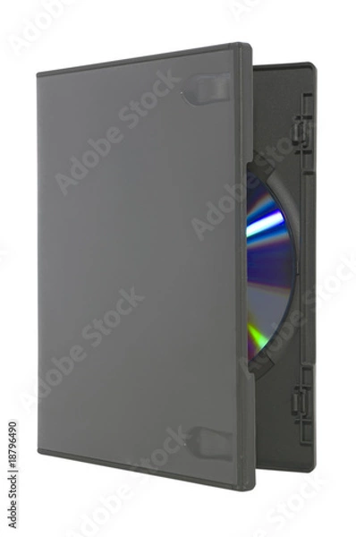 Obraz Open DVD case on white with clipping path