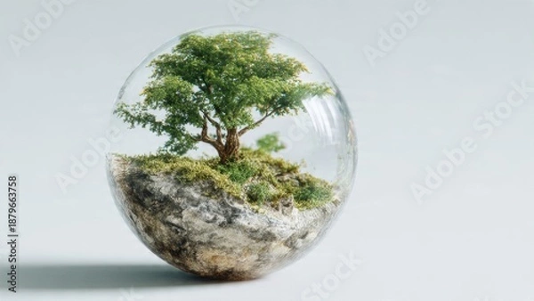 Obraz Miniature Tree Terrarium