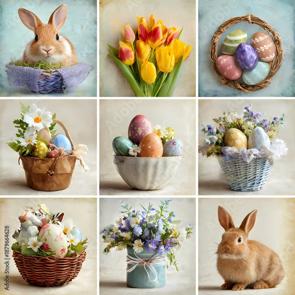 Fototapeta Easter Spring Holiday Illustration