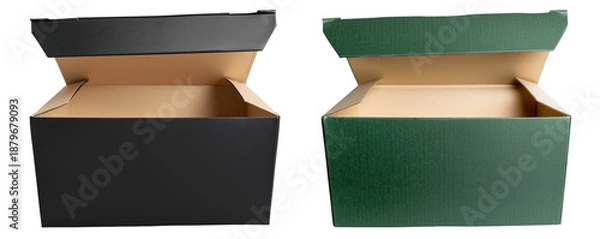 Obraz black and green box