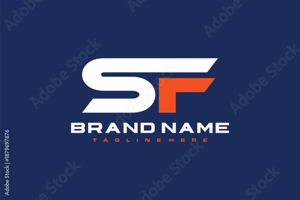 Fototapeta monogram letter SF logo