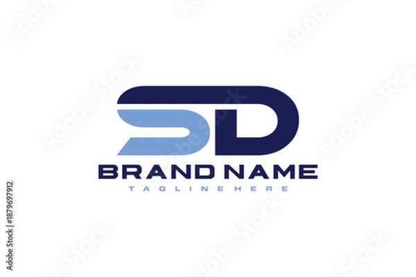 Fototapeta monogram letter SD logo