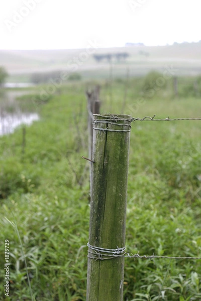 Obraz fence cornerpost