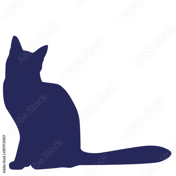 Obraz Sitting Cat silhouette