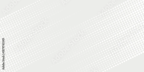 Obraz Dot white gray wave light technology texture background. Abstract big data digital concept.