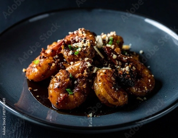 Obraz Salt & Pepper Shrimp — Authentic Crispy Texture