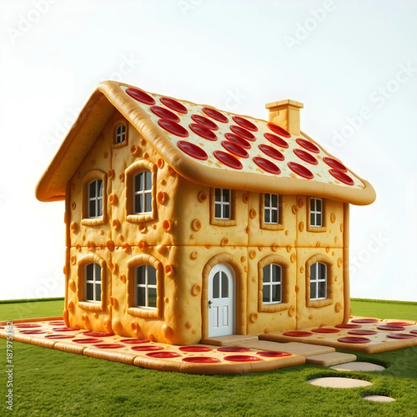 Obraz house on a white