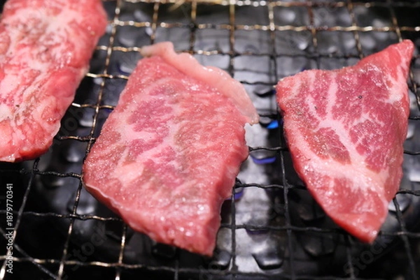 Fototapeta 黒毛和牛焼肉（イチボ）