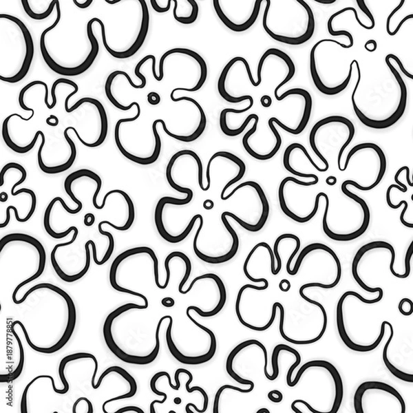 Fototapeta seamless floral pattern