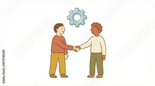 Obraz Twoman is handshake 