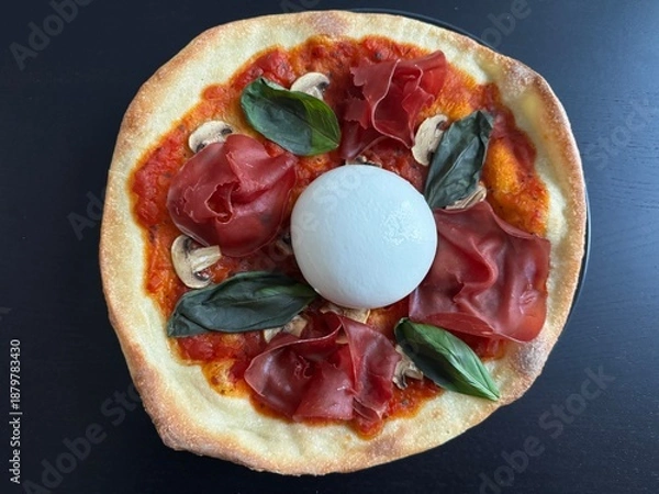 Obraz pizza with salami