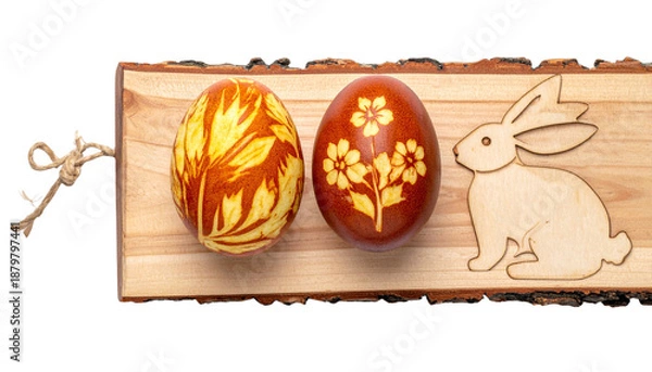 Fototapeta easter egg with a ribbon