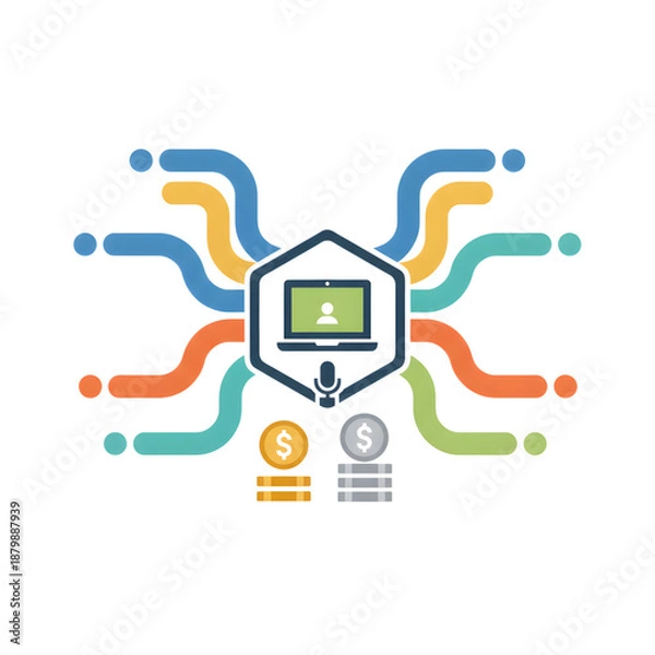 Obraz Digital Creator Monetization Network Icon