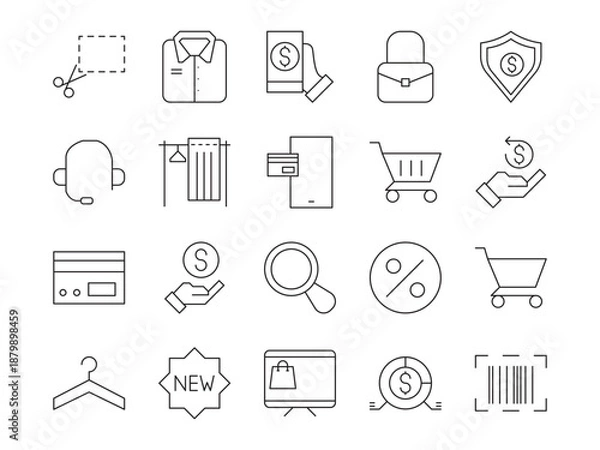 Obraz Shopping icon set
