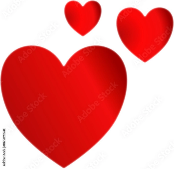 Fototapeta Red Hearts Composition