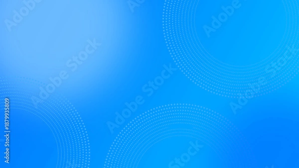 Fototapeta 青地にドットの円を組み合わせた背景画像