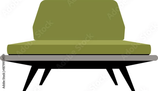 Obraz Minimalist Sofa Flat Vector Illustration