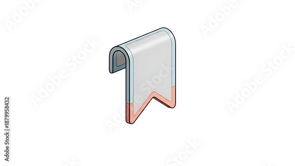 Obraz A white object isolated on transparent background