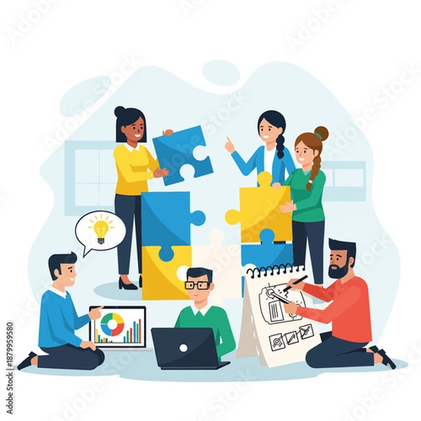 Fototapeta Teamwork and Problem Solving