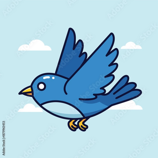 Obraz Blue Bird in Flight