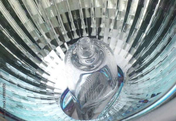 Obraz halogen lamp bulb close up or macro