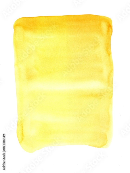 Obraz watercolor design element isolated on white background. Green watercolor square.