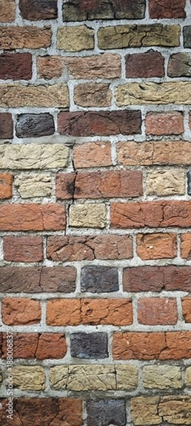 Fototapeta Backsteinmauer hochkant