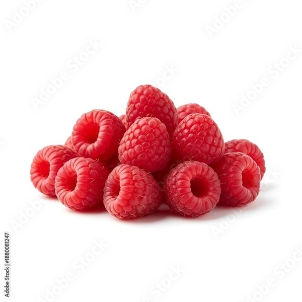Obraz raspberries isolated on white background