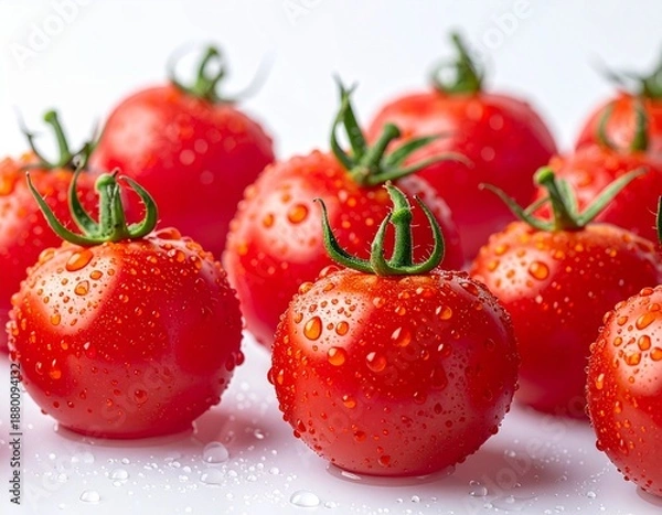 Obraz Fresh cherry tomatoes close up