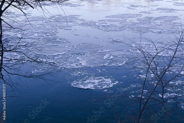 Obraz Ice Flows on the River