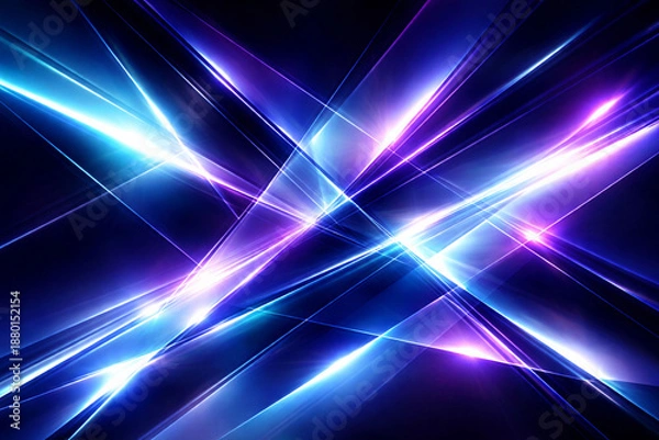 Fototapeta プリズム状に分断されたシャープなホログラフィック光の背景｜近未来テック・ゲームUI向け