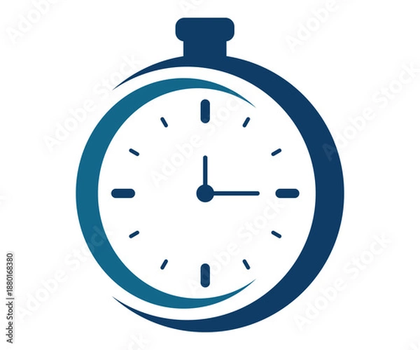 Obraz Clock timer sport watch dynamic shape modern concept illustration