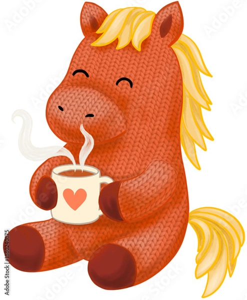 Obraz 머그컵든 말인형