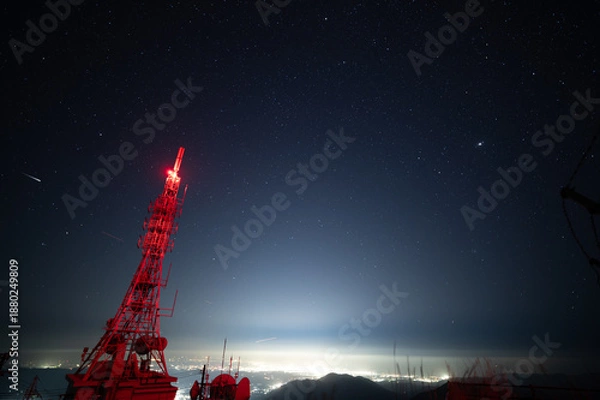Obraz 鰐塚山電波塔からの夜空
