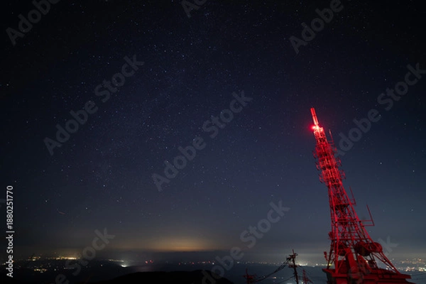 Obraz 鰐塚山電波塔からの夜空