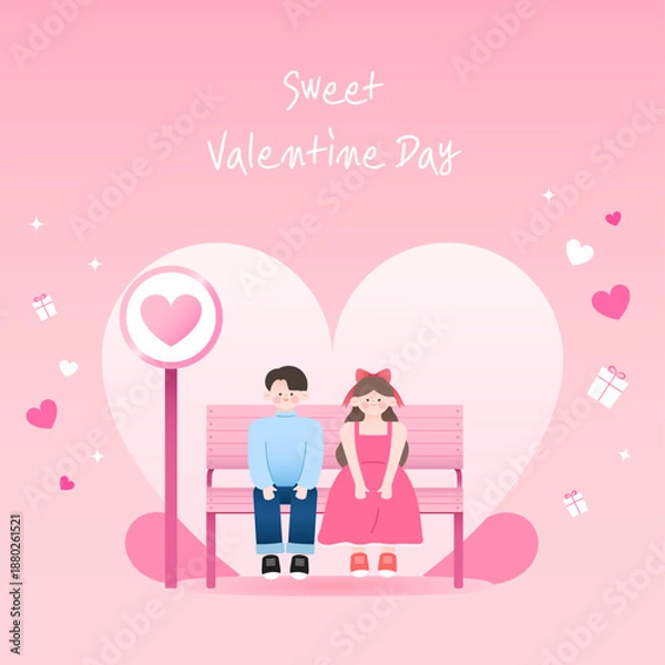 Obraz 발렌타인데이 커플 일러스트