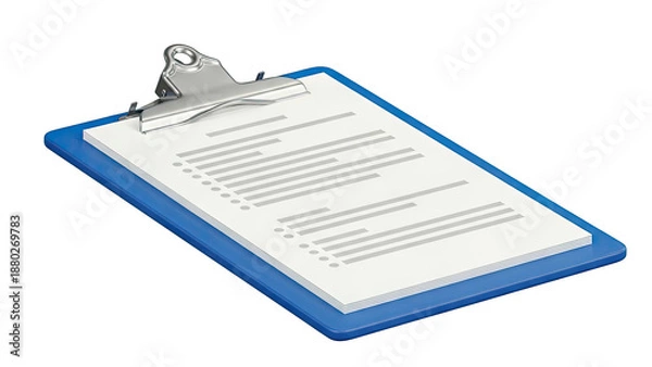 Obraz Blue Clipboard with Document