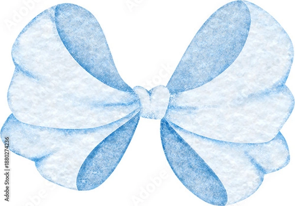 Obraz Watercolor Blue Bow
