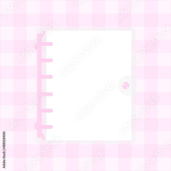 Obraz シンプルなピンクのシール帳バインダー♪