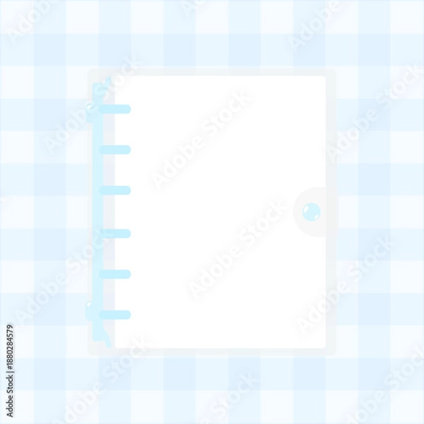 Obraz シンプルな水色のシール帳バインダー★