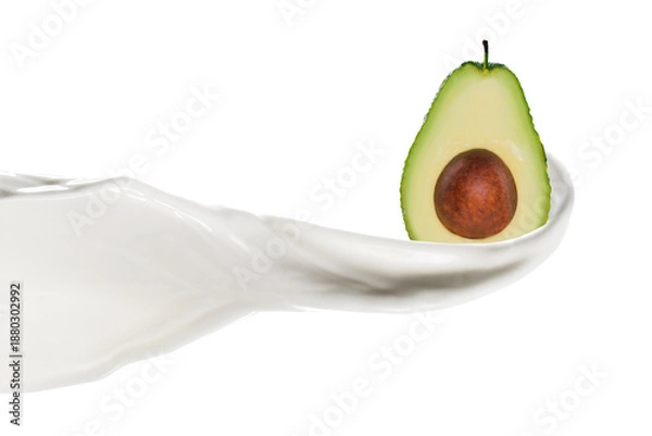Obraz Milk Splash With Fresh Avocado