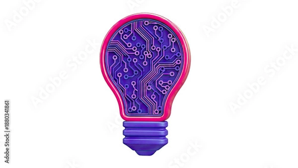 Obraz Circuit Board Light Bulb