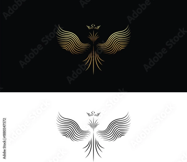 Obraz Golden Phoenix Emblem