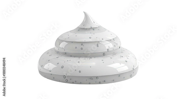 Fototapeta White dollop with bubbles