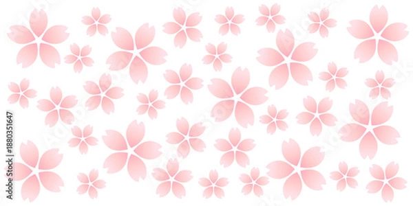 Obraz ピンク色の桜の花の背景素材イラスト
