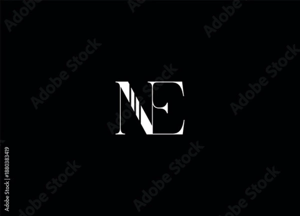 Obraz NE abstract creative logo design and initial logo