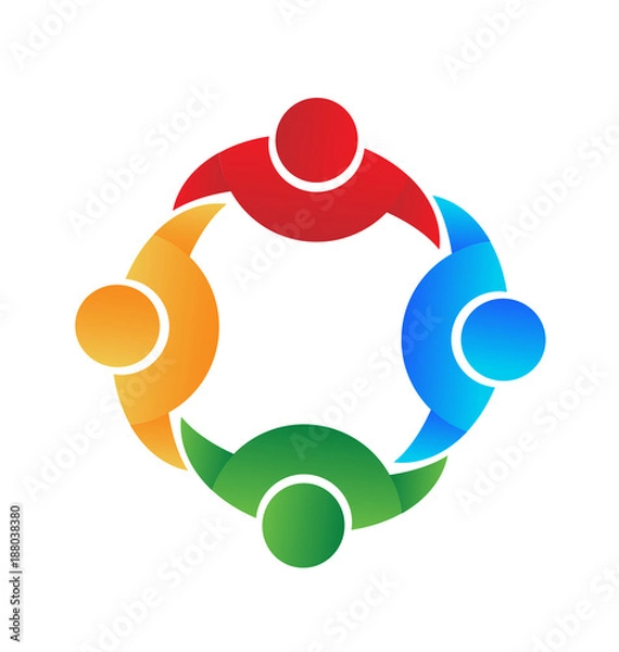 Obraz Teamwork partnership and collaboration icon vector