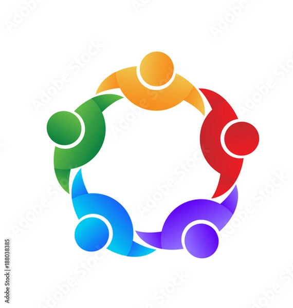 Obraz Teamwork partnership and collaboration icon vector