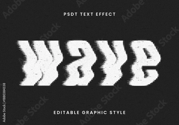 Obraz Ripple Wavy Glitch Text Effect